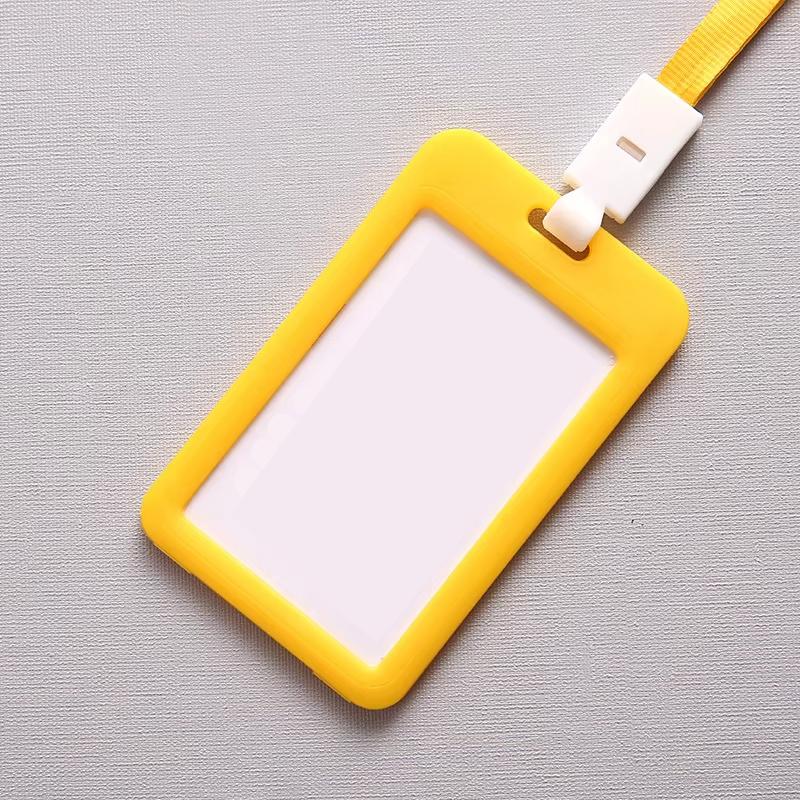 Premium ABS Plastic Double Sided Card Holder-Yellow